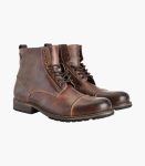 Men Brown Solid Mid-Top Boots