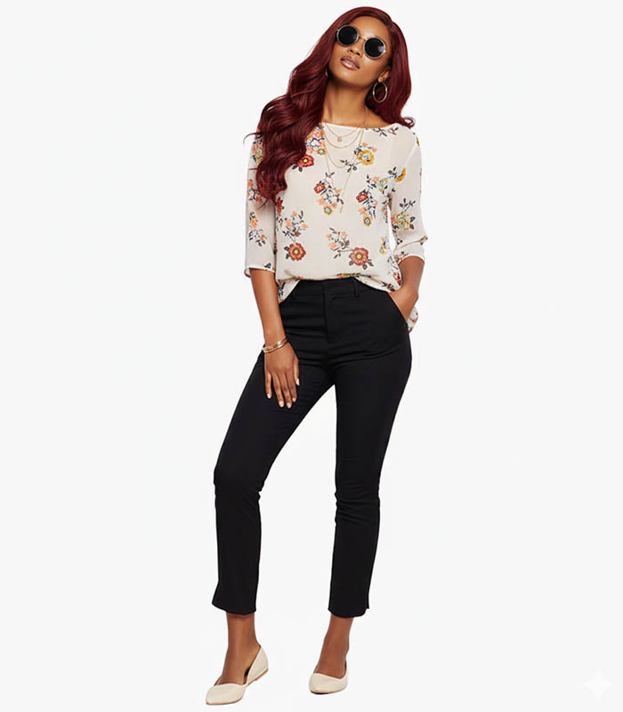 Off White Printed Top 5