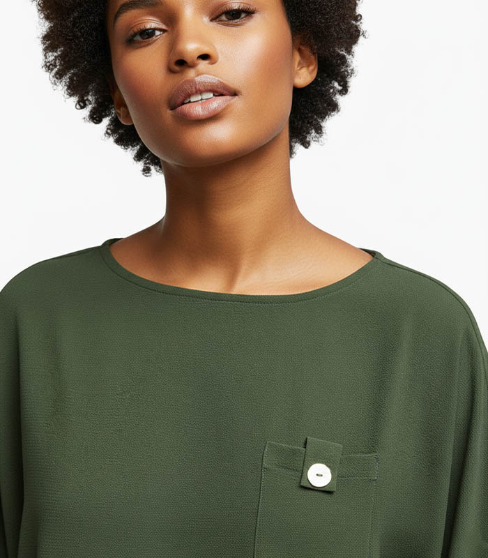 Petite Olive Green Solid Top 9