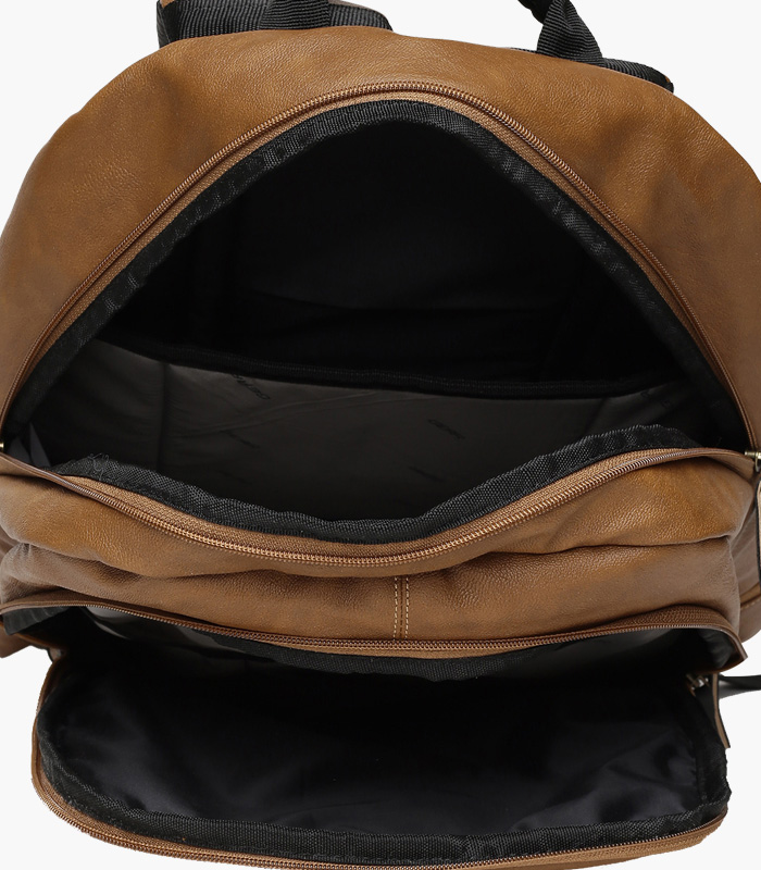 Unisex-Tan-Solid-Laptop-Backpack-5
