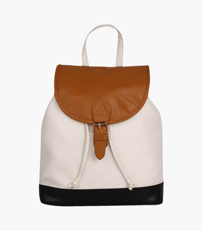 White-Tan-Brown-Colourblocked-Shoulder-Bag