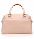Blush Pink Leather-Look Boston Bag