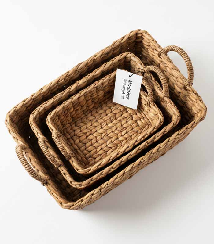 PataFasta, Decorative Storage - ModuBox Woven Storage Basket (Set of 3) 1 (1)
