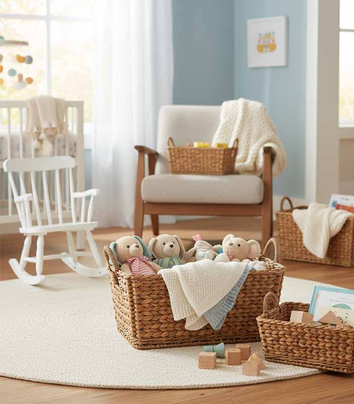 PataFasta, Decorative Storage - ModuBox Woven Storage Basket (Set of 3) 3