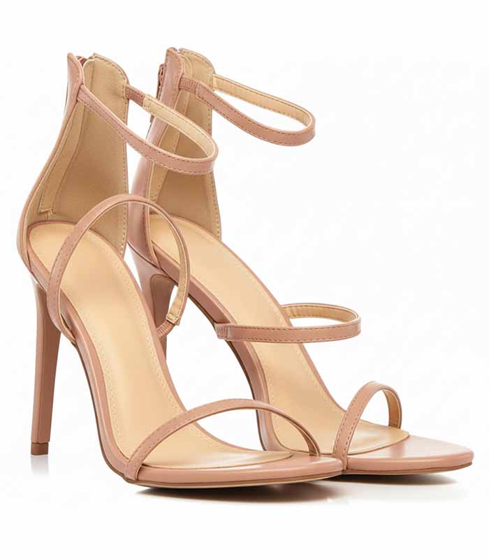 PataFasta, Fiery Red Ankle Strap Stiletto Sandals for Women 3