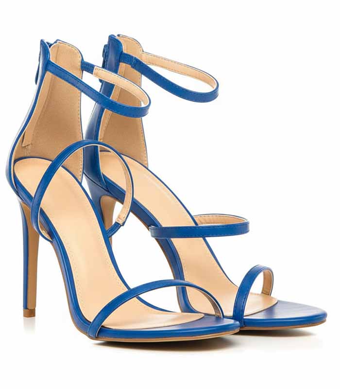 PataFasta, Fiery Red Ankle Strap Stiletto Sandals for Women 5