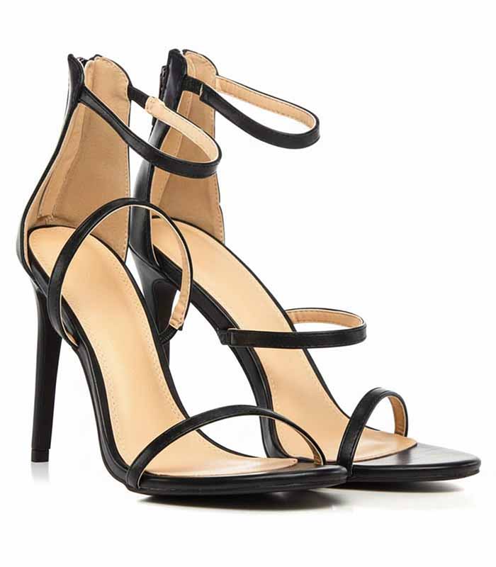 PataFasta, Fiery Red Ankle Strap Stiletto Sandals for Women 6