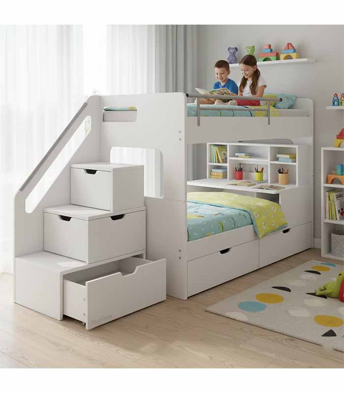 PataFasta, Kids - Convertible Bunk-to-Loft Bed “PlayGrow Convertible BunkLoft Bed” 1