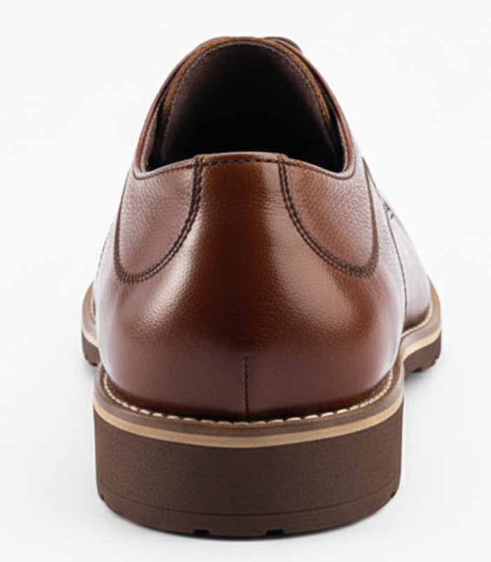 PataFasta, Men's Premium Brown Leather Derby Dress Shoes 2
