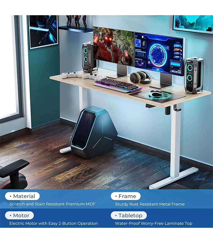 PataFasta, Modern Height Home Office Table Standing Electric Desk 4
