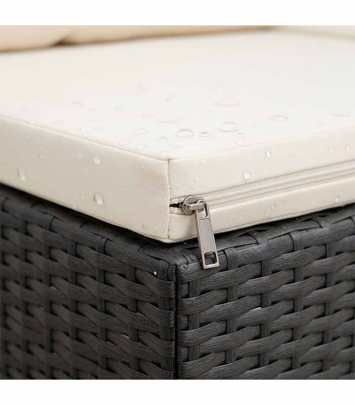 PataFasta, Outdoor - Weatherproof Rattan Lounge Set “CoastWeave 4-Piece Outdoor Lounge Set” 1