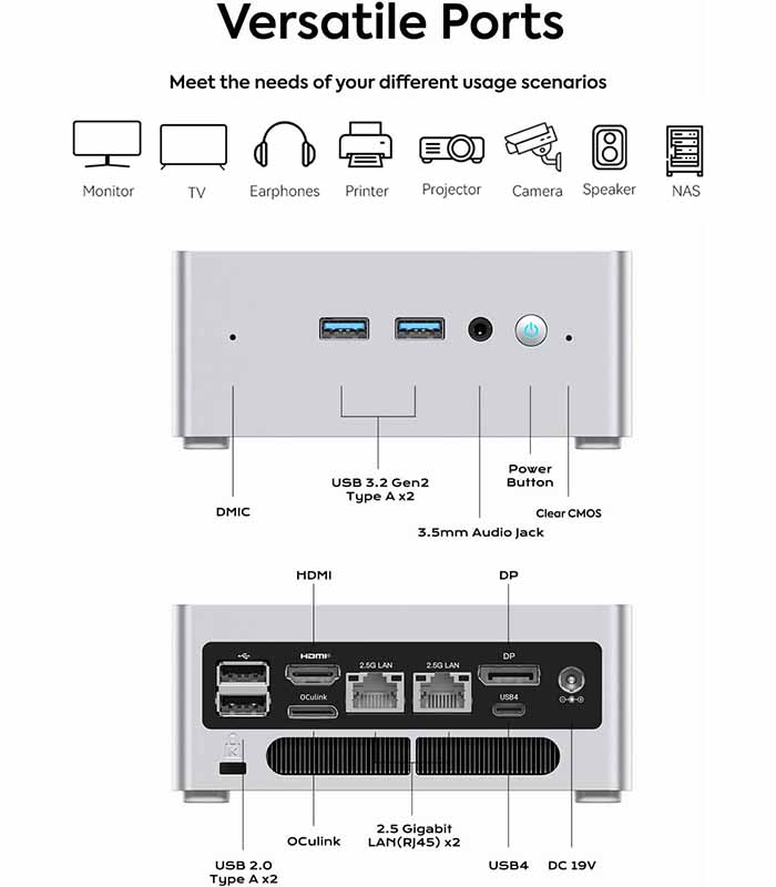 PataFasta, PC Windows 11 Intel Core I9 8950HK N5095A Desktop Pc Gaming Computer 16GB DDR4, 2TB HDD 4