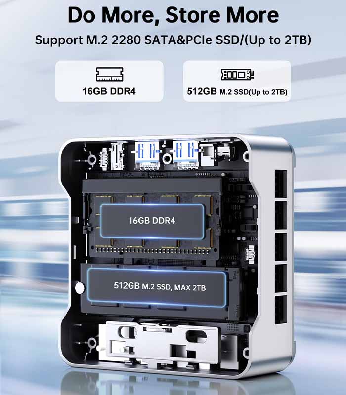 PataFasta, PC Windows 11 Intel Core I9 8950HK N5095A Desktop Pc Gaming Computer 16GB DDR4, 2TB HDD 6