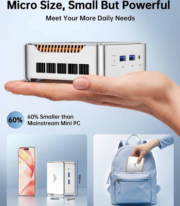 PataFasta, PC Windows 11 Intel Core I9 8950HK N5095A Desktop Pc Gaming Computer 16GB DDR4, 2TB HDD 7