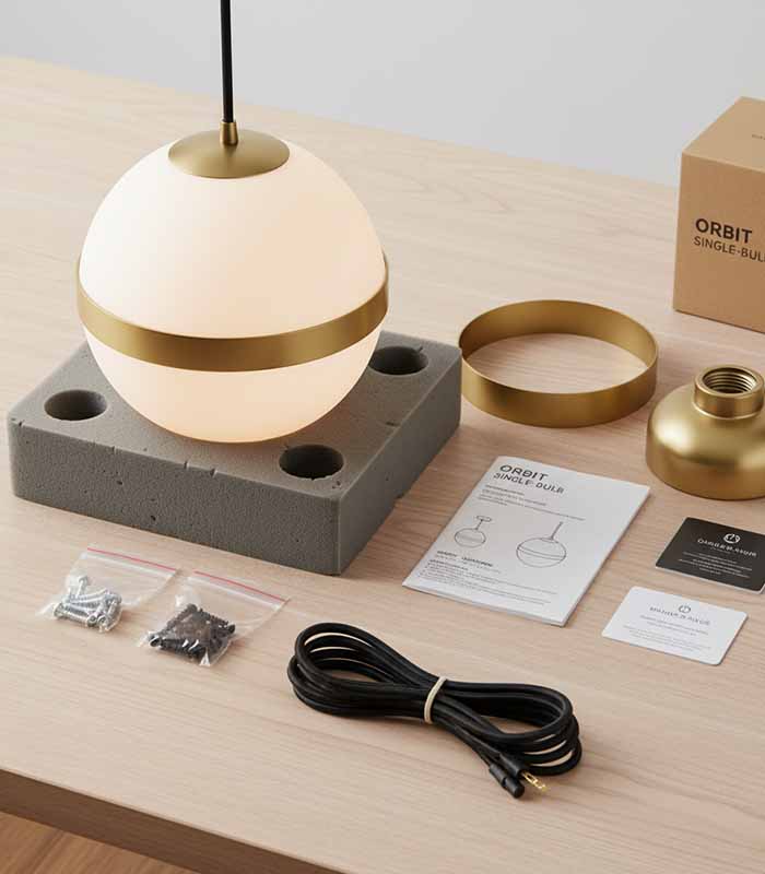 PataFasta, Pendant Light - Orbit Pendant Single-Bulb (Modern Minimal) - 2