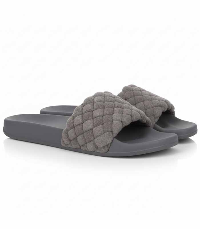 PataFasta, Quilted Terry Fabric Slide Sandals 3