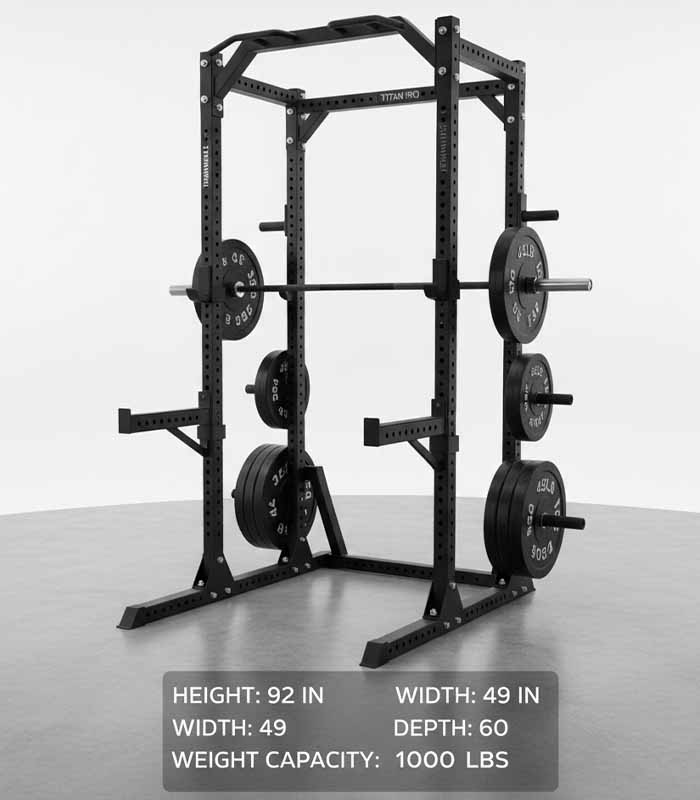 PataFasta, Titan Pro Home Gym Rack (Power Cage + Accessories) 5