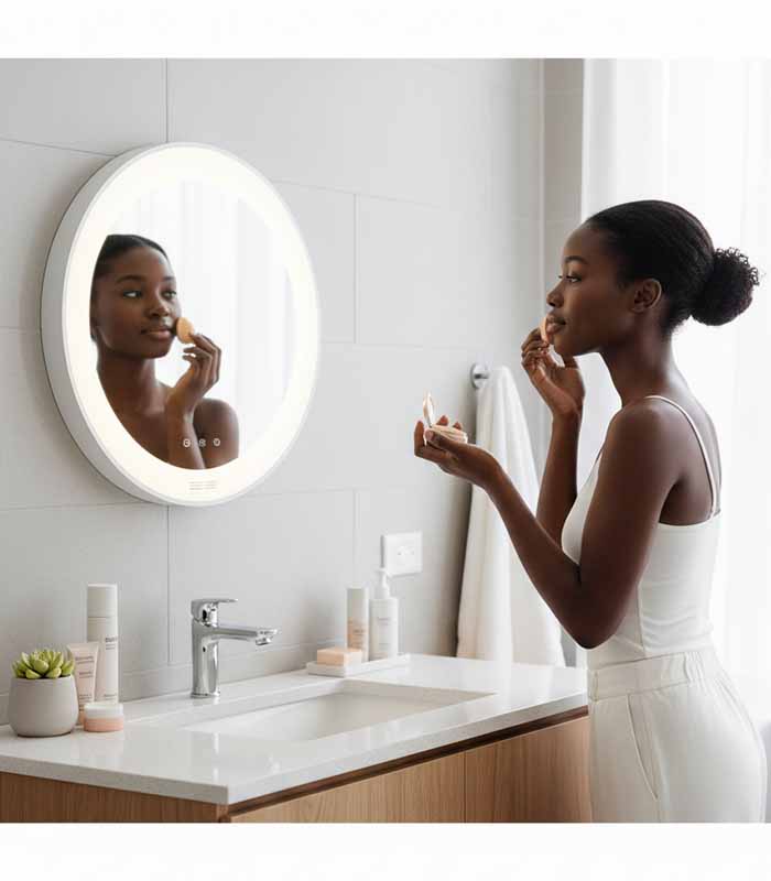 PataFasta, Vanity Mirror - GlowFrame LED Vanity Mirror (Dimmable, Anti-Fog) 4