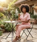 Rosie Classic Polka Dot Satin Pajama Set – Blush Pink