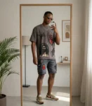 The "Saint" Graphic Streetwear T-Shirt – Vintage Charcoal